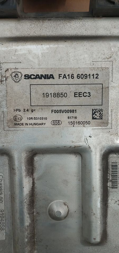 SCANIA EURO 6 STEROWNIK KOMPUTER EEC3 ADBLUE 16609112 - ECU - Teherautó: 1 kép. SCANIA EURO 6 STEROWNIK KOMPUTER EEC3 ADBLUE 16609112 - ECU - Teherautó: 1 kép.