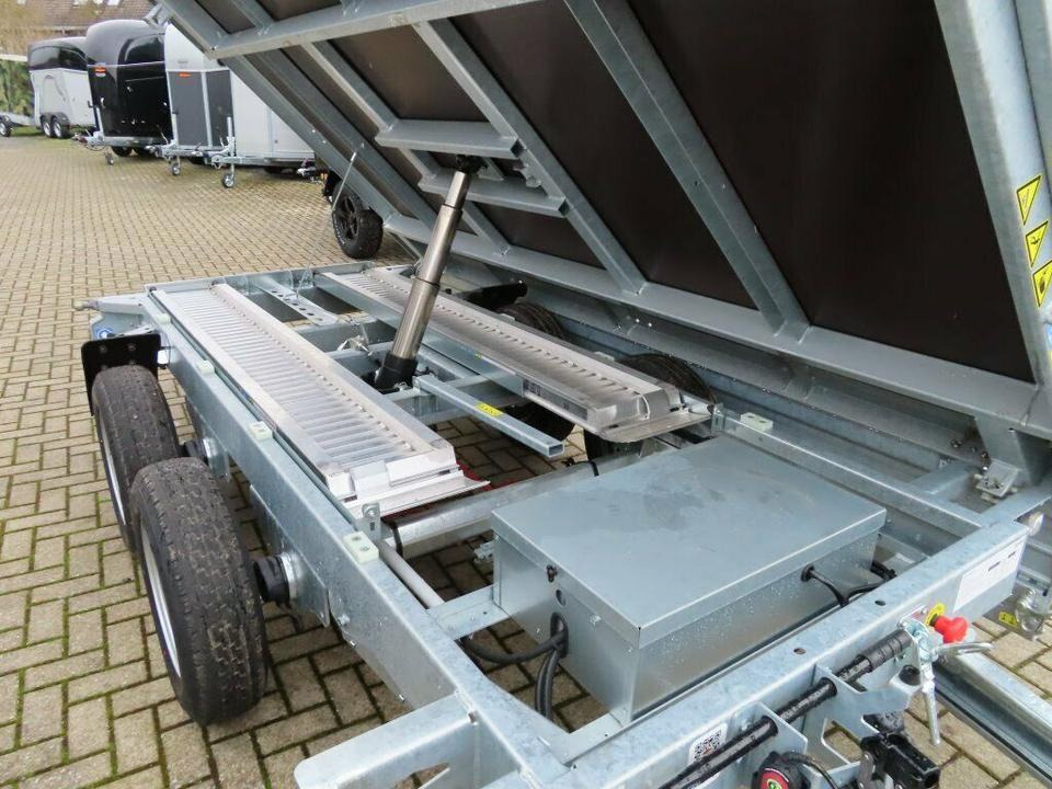 Böckmann Dreiseitenkipper, Stahl DK-ST 3218/35P - Pótkocsi billenőplatós: 3 kép. Böckmann Dreiseitenkipper, Stahl DK-ST 3218/35P - Pótkocsi billenőplatós: 3 kép.