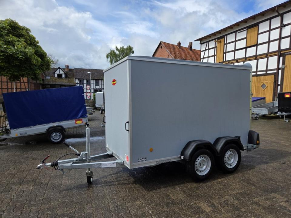 Kofferanhänger PKW-Anhänger Böckmann KT 3015/27 MF Rampe/Tür 2,7t - Pótkocsi dobozos: 1 kép. Kofferanhänger PKW-Anhänger Böckmann KT 3015/27 MF Rampe/Tür 2,7t - Pótkocsi dobozos: 1 kép.