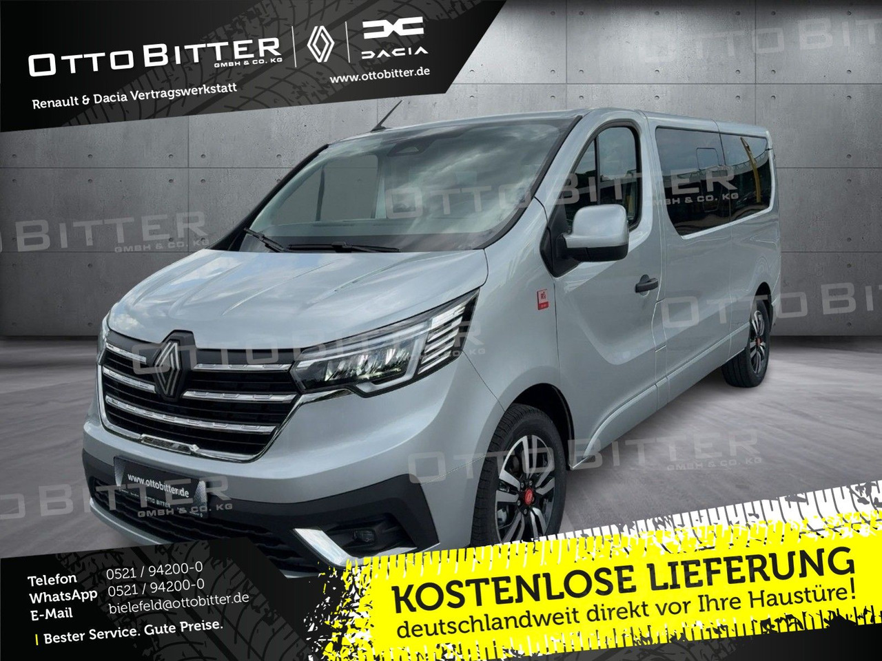 Renault Trafic Grand RED EDITION L2H1 dCi150 9-SITZE ALU - Kisbusz: 1 kép. Renault Trafic Grand RED EDITION L2H1 dCi150 9-SITZE ALU - Kisbusz: 1 kép.