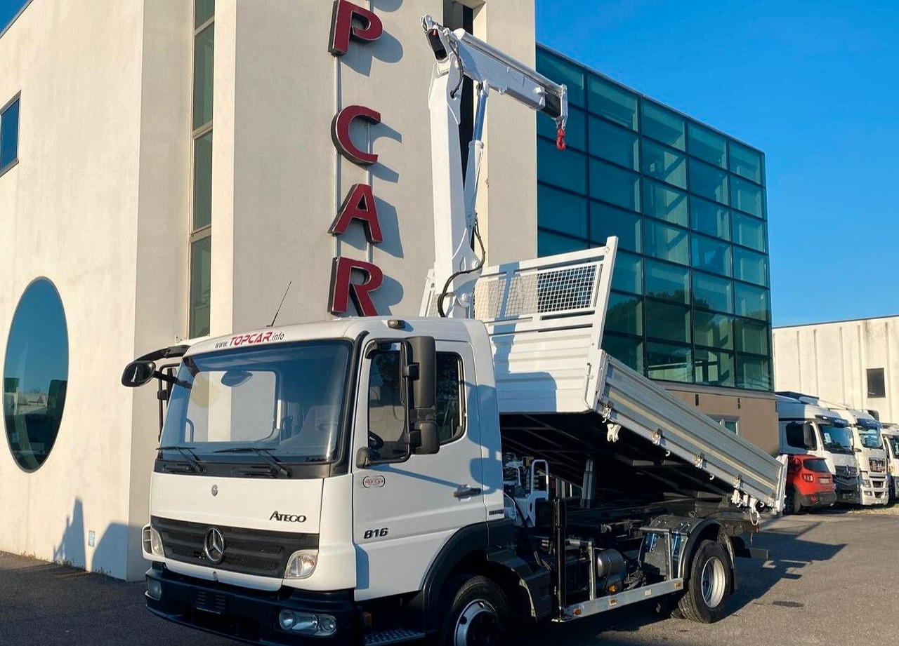 MERCEDES 816 ATEGO CASSONE RIBALTABILE E GRU - Billenőplatós teherautó, Darus autó: 4 kép. MERCEDES 816 ATEGO CASSONE RIBALTABILE E GRU - Billenőplatós teherautó, Darus autó: 4 kép.