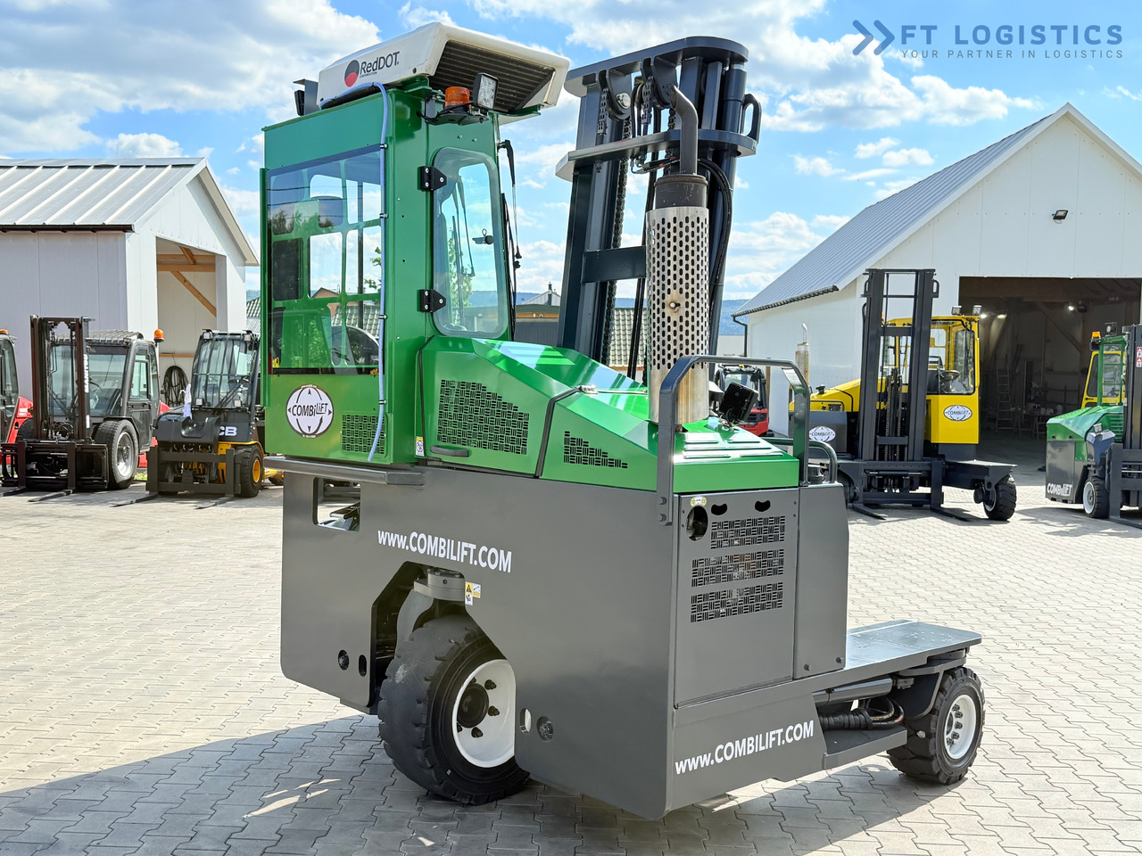 Új Négyutas tolóoszlopos targoncá COMBILIFT C3500 / DUPLEX 4100MM / GAS / EXTENDABLE FORKS / CABIN / HEATING + AIR CONDITIONING / LIKE NEW: 7 kép.