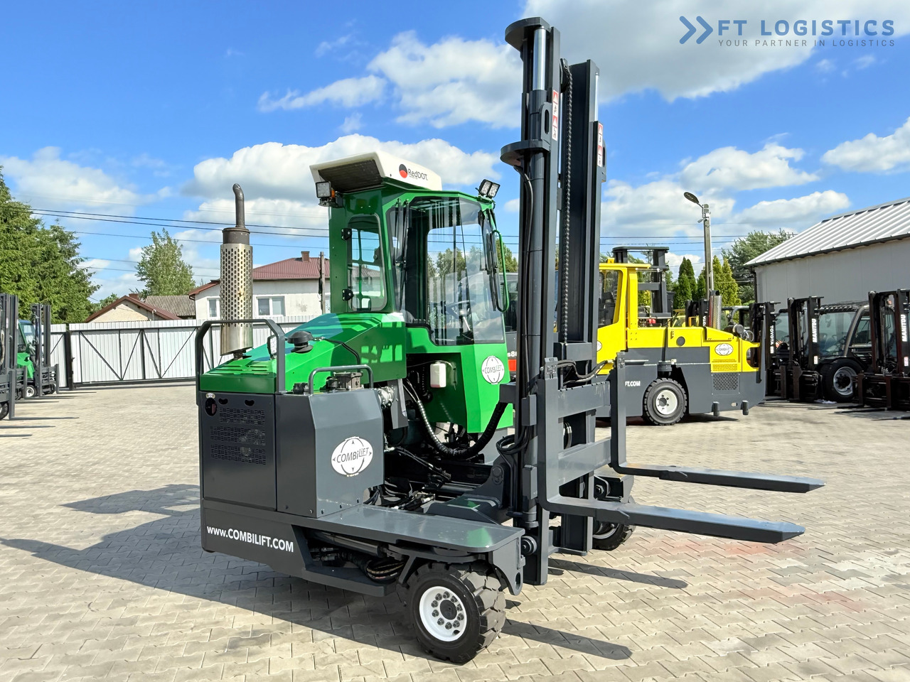 Új Négyutas tolóoszlopos targoncá COMBILIFT C3500 / DUPLEX 4100MM / GAS / EXTENDABLE FORKS / CABIN / HEATING + AIR CONDITIONING / LIKE NEW: 17 kép.