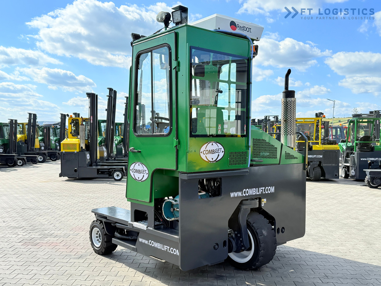 Új Négyutas tolóoszlopos targoncá COMBILIFT C3500 / DUPLEX 4100MM / GAS / EXTENDABLE FORKS / CABIN / HEATING + AIR CONDITIONING / LIKE NEW: 8 kép.