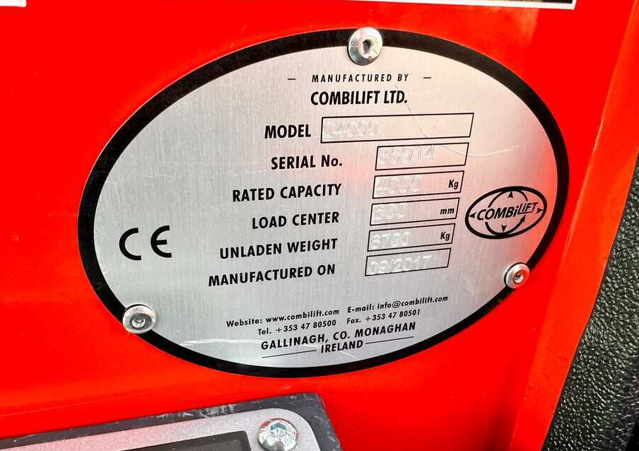 Négyutas tolóoszlopos targoncá Combilift COMBILIFT C4000 – TRIPLEX 9300 mm – Year 2017 – GAS – FREE LIFT – FORK SIDE SHIFT – CONDITION 5/5: 17 kép.
