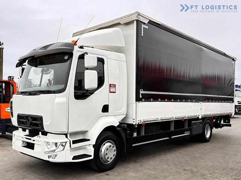 Renault Midlum 250 Renault D 250 / AUTOMATIC / 4X2 / 18 PALLETS / TAIL LIFT / SIDE BOARDS / curtainsider truck - Ponyvás teherautó: 1 kép. Renault Midlum 250 Renault D 250 / AUTOMATIC / 4X2 / 18 PALLETS / TAIL LIFT / SIDE BOARDS / curtainsider truck - Ponyvás teherautó: 1 kép.