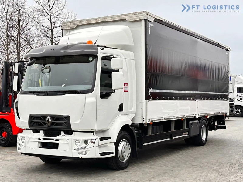 Renault Midlum 250 Renault D 250 / AUTOMATIC / 4X2 / 18 PALLETS / TAIL LIFT / SIDE BOARDS / curtainsider truck - Ponyvás teherautó: 2 kép. Renault Midlum 250 Renault D 250 / AUTOMATIC / 4X2 / 18 PALLETS / TAIL LIFT / SIDE BOARDS / curtainsider truck - Ponyvás teherautó: 2 kép.