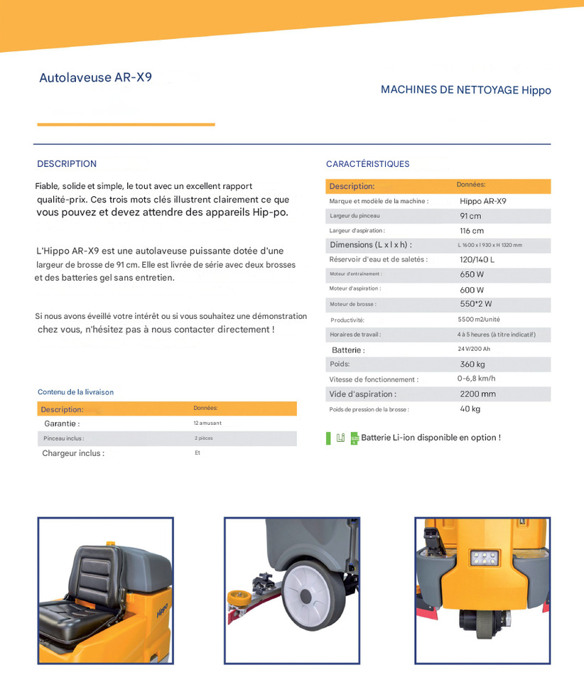 HIPPO AR-X9 - Utcaseprő gép: 2 kép. HIPPO AR-X9 - Utcaseprő gép: 2 kép.