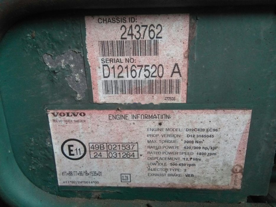 Volvo D12C Volvo FH 12 - Motor - Teherautó: 4 kép. Volvo D12C Volvo FH 12 - Motor - Teherautó: 4 kép.