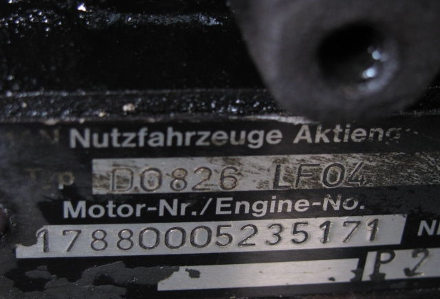 MAN D0826 LF04 MAN M 90 - Motor - Teherautó: 2 kép. MAN D0826 LF04 MAN M 90 - Motor - Teherautó: 2 kép.
