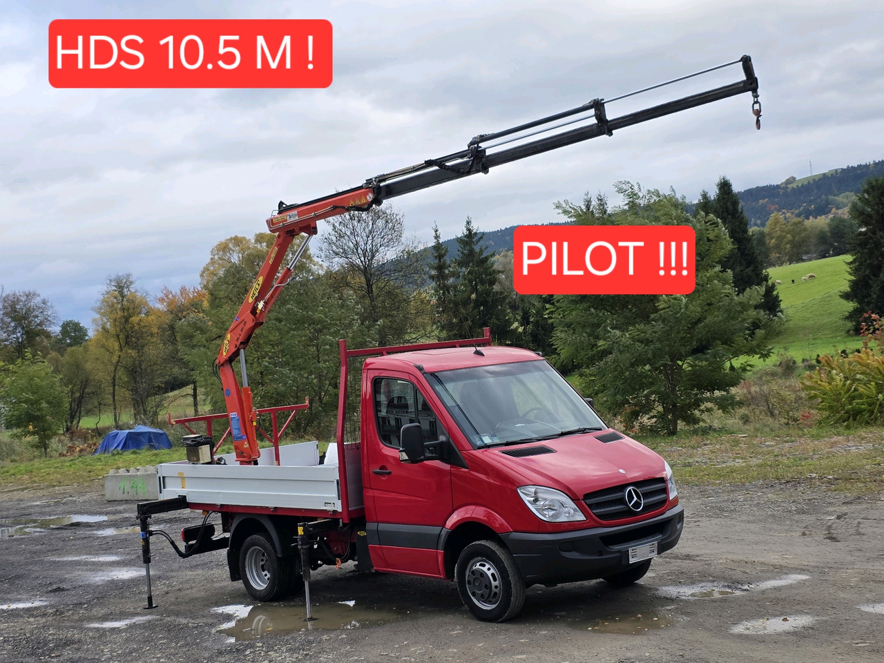 Mercedes-Benz Sprinter 418 CDI Skrzynia +HDS 10.5 M +Pilot  ! 87000km ! - Platós kisteherautó: 1 kép. Mercedes-Benz Sprinter 418 CDI Skrzynia +HDS 10.5 M +Pilot  ! 87000km ! - Platós kisteherautó: 1 kép.