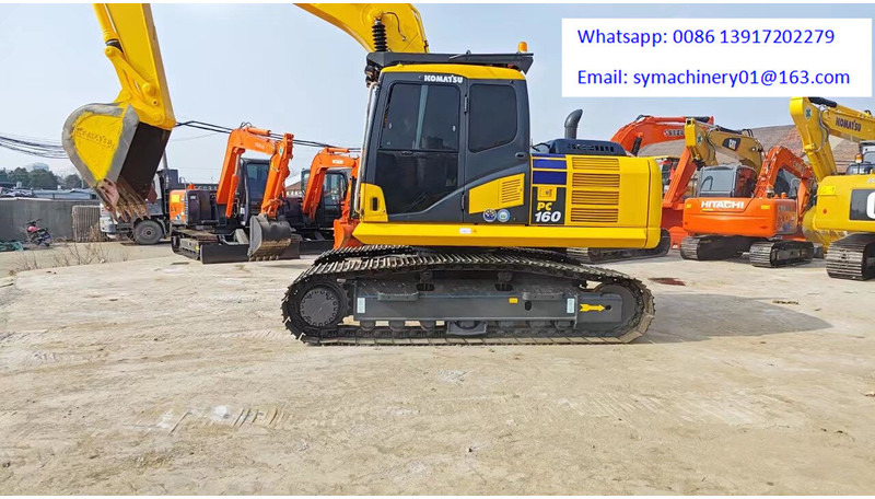 Komatsu PC160 - Lánctalpas kotró: 2 kép. Komatsu PC160 - Lánctalpas kotró: 2 kép.
