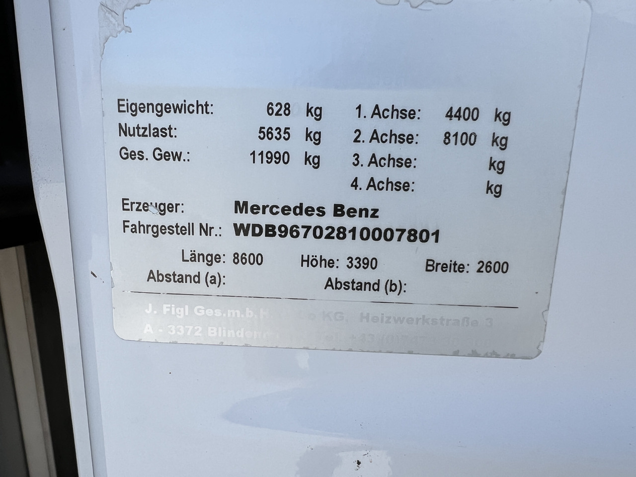 Hűtős teherautó MERCEDES-BENZ Mercedes-Benz Atego 1221 Kühlkoffer mit LBW | EZ 2016 | | Klima | Tempomat | Diff. Hinterachse: 26 kép.