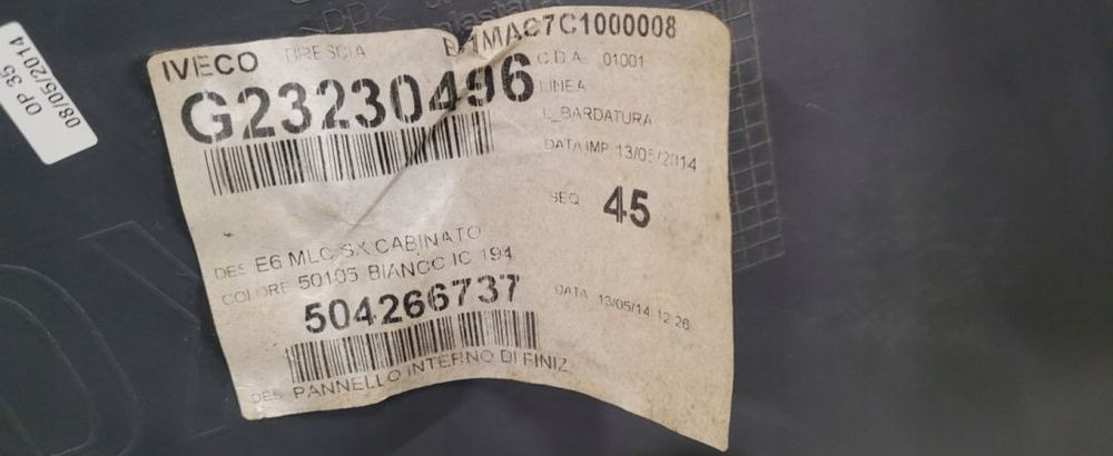 TAPICERKA DRZWI IVECO EUROCARGO E6 RH 504266737 - Ajtó és alkatrészek - Teherautó: 3 kép. TAPICERKA DRZWI IVECO EUROCARGO E6 RH 504266737 - Ajtó és alkatrészek - Teherautó: 3 kép.