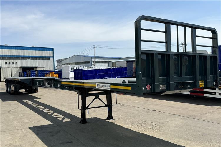 TITAN 3 Axle 40ft Extendable Flatbed Trailer for Sale In Argentina - Platós félpótkocsi: 2 kép. TITAN 3 Axle 40ft Extendable Flatbed Trailer for Sale In Argentina - Platós félpótkocsi: 2 kép.