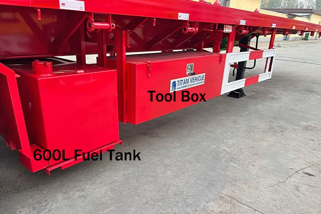 TITAN 3 Axle Flatbed Trailer for Sale in Senegal - Platós félpótkocsi: 2 kép. TITAN 3 Axle Flatbed Trailer for Sale in Senegal - Platós félpótkocsi: 2 kép.