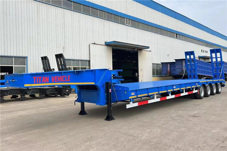 TITAN 4 Axle Low Bed Truck Trailer for Sale In Philippines - Félpótkocsi mélybölcsős: 3 kép. TITAN 4 Axle Low Bed Truck Trailer for Sale In Philippines - Félpótkocsi mélybölcsős: 3 kép.