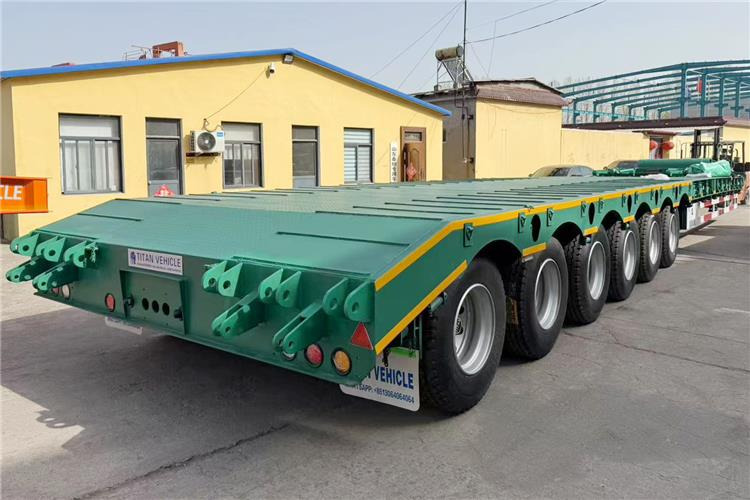 TITAN 6 Axle 80 Ton Low Loader Semi Trailer for Sale In Zambia - Félpótkocsi mélybölcsős: 4 kép. TITAN 6 Axle 80 Ton Low Loader Semi Trailer for Sale In Zambia - Félpótkocsi mélybölcsős: 4 kép.