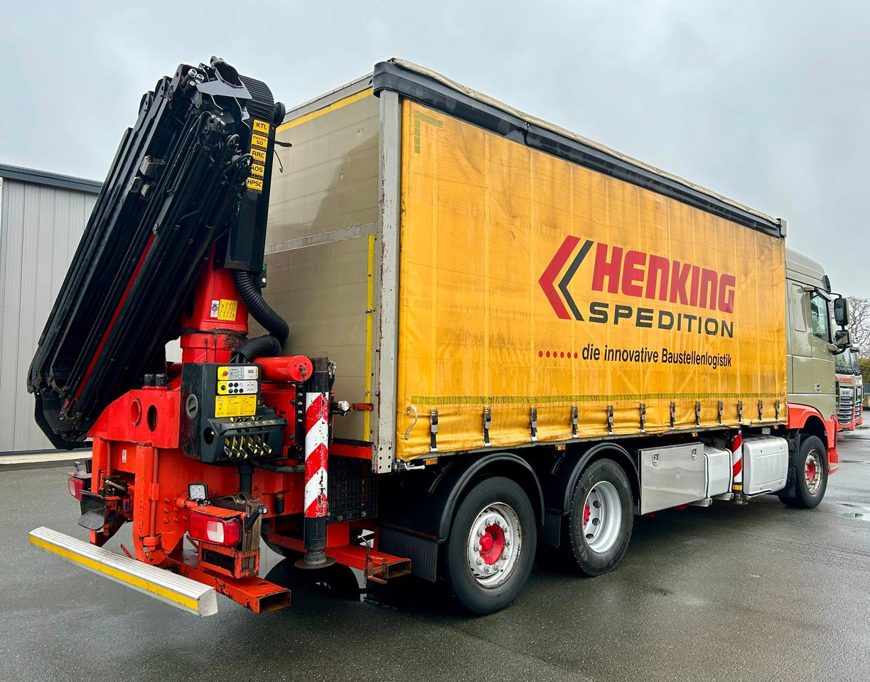 DAF DAF XF 460 FAN + PALFINGER + 16mtr + Lenkachse + EURO 6 - Ponyvás teherautó, Darus autó: 5 kép. DAF DAF XF 460 FAN + PALFINGER + 16mtr + Lenkachse + EURO 6 - Ponyvás teherautó, Darus autó: 5 kép.