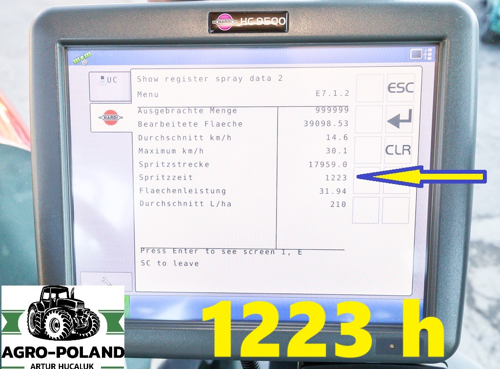HARDI ALPHA 4100 EVO - 2014 ROK - H-165 CM - 1223 h - AUTOPILOT - 40 km/h - 24 M - Önjáró permetező: 2 kép. HARDI ALPHA 4100 EVO - 2014 ROK - H-165 CM - 1223 h - AUTOPILOT - 40 km/h - 24 M - Önjáró permetező: 2 kép.