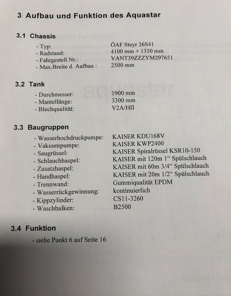Szippantós autó Steyr 26S41 (MAN) 6x4 Kaiser Aquastar WUKO: 11 kép.
