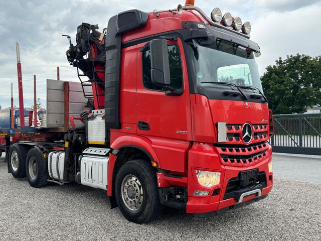 Mercedes-Benz 2651*6x2/4x4*HAD*PALFINGER-KRAN*KOMPLETTZUG*LENK - Nyergesvontató, Rönkszállító félpótkocsi: 4 kép. Mercedes-Benz 2651*6x2/4x4*HAD*PALFINGER-KRAN*KOMPLETTZUG*LENK - Nyergesvontató, Rönkszállító félpótkocsi: 4 kép.