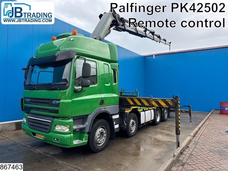 DAF CF 410 8x2, EURO 5, Palfinger, Remote, Retarder - Platós teherautó, Darus autó: 1 kép. DAF CF 410 8x2, EURO 5, Palfinger, Remote, Retarder - Platós teherautó, Darus autó: 1 kép.