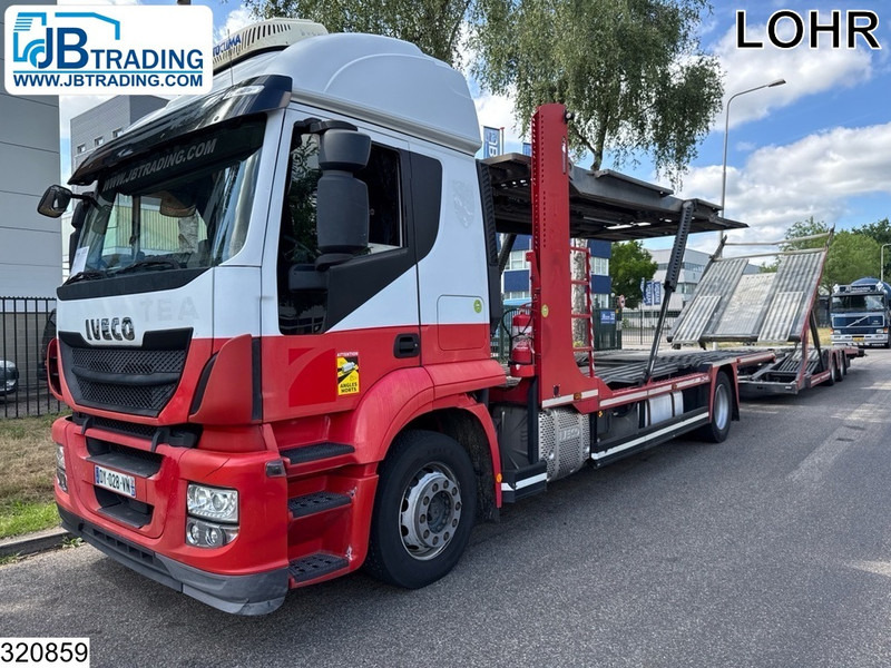 Iveco Stralis 420 EURO 6, Retarder, PTO, LOHR, Standairco - Autószállító teherautó: 1 kép. Iveco Stralis 420 EURO 6, Retarder, PTO, LOHR, Standairco - Autószállító teherautó: 1 kép.