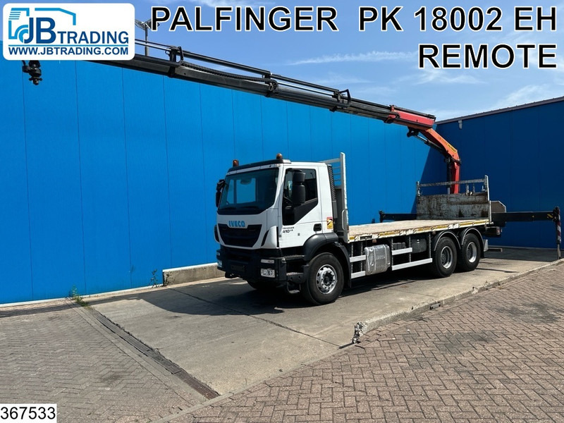 Iveco Trakker 410 6X4, EURO 6, Retarder, Palfinger - Platós teherautó, Darus autó: 1 kép. Iveco Trakker 410 6X4, EURO 6, Retarder, Palfinger - Platós teherautó, Darus autó: 1 kép.
