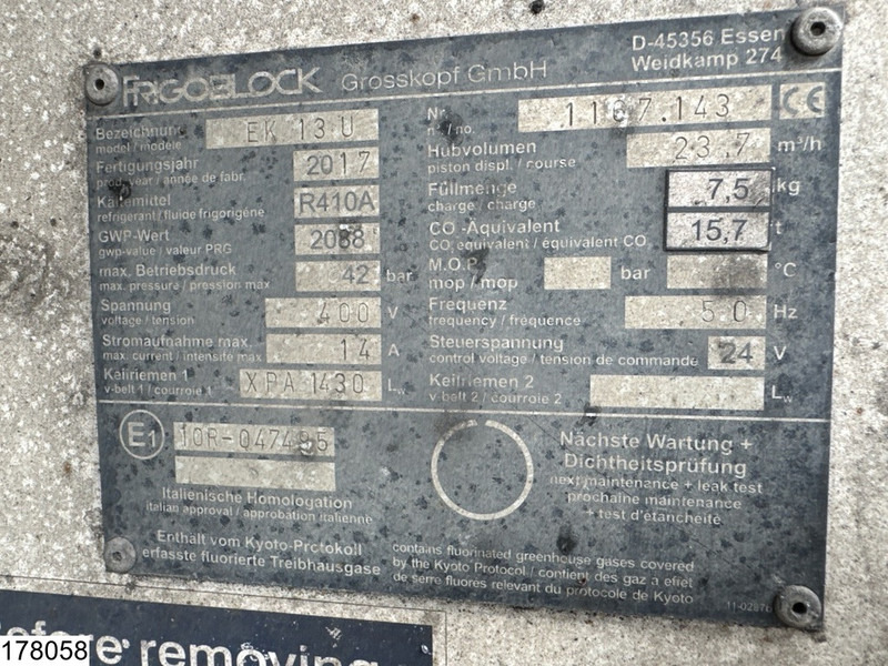 Lecitrailer Middenas Frigoblock EK 13 U - Pótkocsi hűtős: 4 kép. Lecitrailer Middenas Frigoblock EK 13 U - Pótkocsi hűtős: 4 kép.