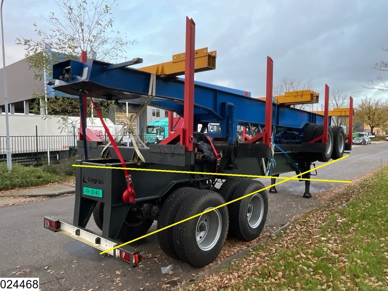 Legras Openlaadbak Wood transport, Steel suspension - Rönkszállító félpótkocsi: 2 kép. Legras Openlaadbak Wood transport, Steel suspension - Rönkszállító félpótkocsi: 2 kép.