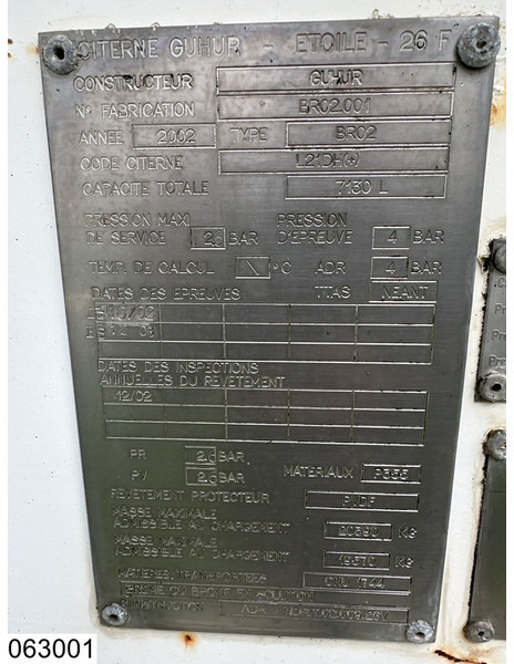 MAISONNEUVE gas 7130 Liter, GAS, 1 Compartment - Tartályos félpótkocsi: 4 kép. MAISONNEUVE gas 7130 Liter, GAS, 1 Compartment - Tartályos félpótkocsi: 4 kép.
