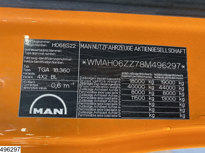 Konténerszállító MAN TGA 18 360 Manual: 9 kép.