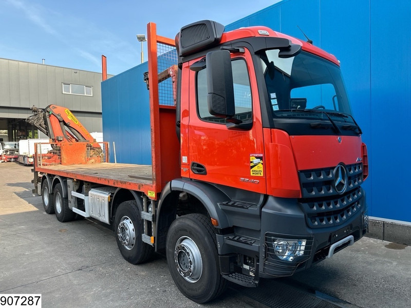 Mercedes-Benz Arocs 3240 8X4, EURO 6, Steel suspension, Palfinger - Platós teherautó, Darus autó: 3 kép. Mercedes-Benz Arocs 3240 8X4, EURO 6, Steel suspension, Palfinger - Platós teherautó, Darus autó: 3 kép.