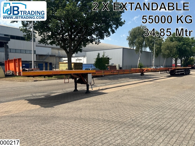 Nooteboom open laadbak 55000 KG, 34.85 m, 2 X Extandable - Platós félpótkocsi: 1 kép. Nooteboom open laadbak 55000 KG, 34.85 m, 2 X Extandable - Platós félpótkocsi: 1 kép.