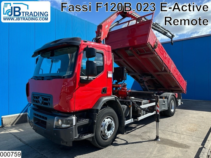 Renault C 280 EURO 6, Fassi, Remote, Steel - Billenőplatós teherautó, Darus autó: 1 kép. Renault C 280 EURO 6, Fassi, Remote, Steel - Billenőplatós teherautó, Darus autó: 1 kép.
