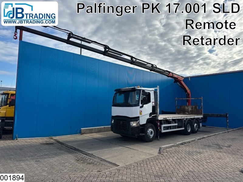 Renault C 430 6x2, EURO 6, Retarder, Palfinger, Remote, Steering - Platós teherautó, Darus autó: 1 kép. Renault C 430 6x2, EURO 6, Retarder, Palfinger, Remote, Steering - Platós teherautó, Darus autó: 1 kép.