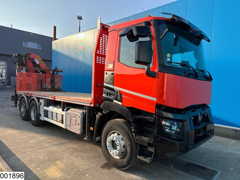 Renault C 430 6x4, EURO 6, Retarder, Palfinger,Remote - Platós teherautó, Darus autó: 2 kép. Renault C 430 6x4, EURO 6, Retarder, Palfinger,Remote - Platós teherautó, Darus autó: 2 kép.