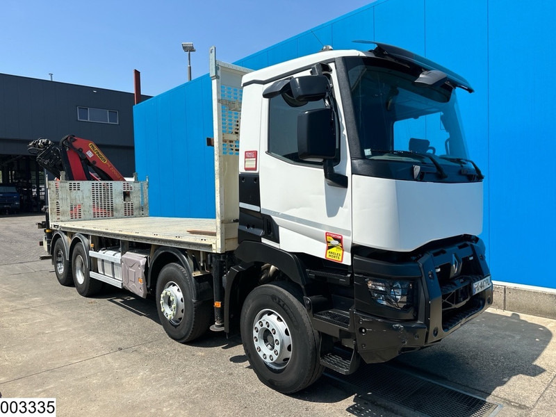 Renault C 430 8X4, EURO 6, Steel suspension, Palfinger - Platós teherautó, Darus autó: 3 kép. Renault C 430 8X4, EURO 6, Steel suspension, Palfinger - Platós teherautó, Darus autó: 3 kép.