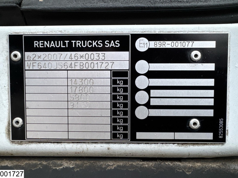 Dobozos felépítményű teherautó Renault D14 240 EURO 6, Palfinger, Motor defect: 7 kép.