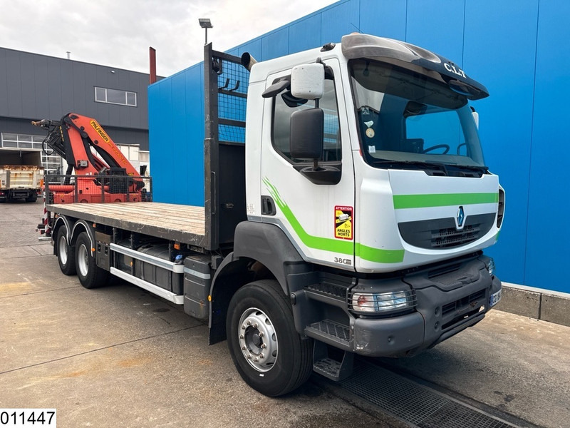 Renault Kerax 380 Dxi 6X4, EURO 5, Palfinger, Manual - Platós teherautó, Darus autó: 3 kép. Renault Kerax 380 Dxi 6X4, EURO 5, Palfinger, Manual - Platós teherautó, Darus autó: 3 kép.