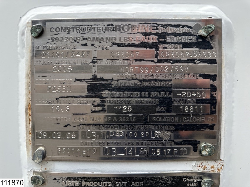 Renault Premium 270 18881 Liter, LPG GPL, Gas tank, Steel suspension - Tartályos teherautó: 3 kép. Renault Premium 270 18881 Liter, LPG GPL, Gas tank, Steel suspension - Tartályos teherautó: 3 kép.