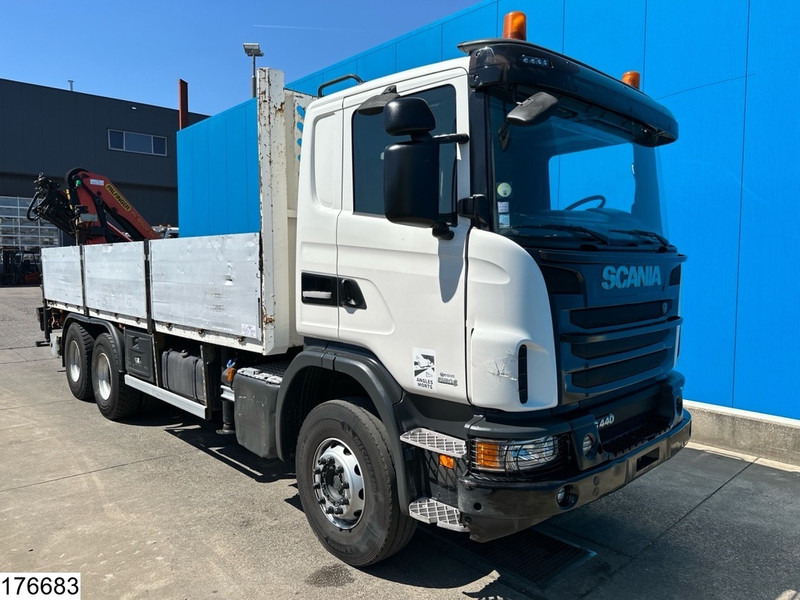 Scania G 440 6X4, EURO 6, Retarder, Palfinger - Platós teherautó, Darus autó: 3 kép. Scania G 440 6X4, EURO 6, Retarder, Palfinger - Platós teherautó, Darus autó: 3 kép.