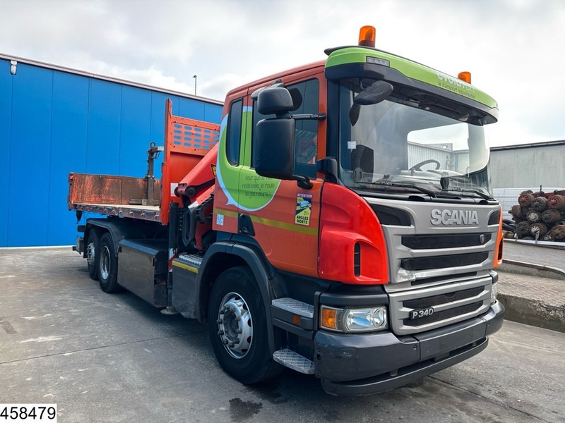 Scania P 340 6x2, CNG, Retarder, Palfinger, Remote - Billenőplatós teherautó, Darus autó: 3 kép. Scania P 340 6x2, CNG, Retarder, Palfinger, Remote - Billenőplatós teherautó, Darus autó: 3 kép.
