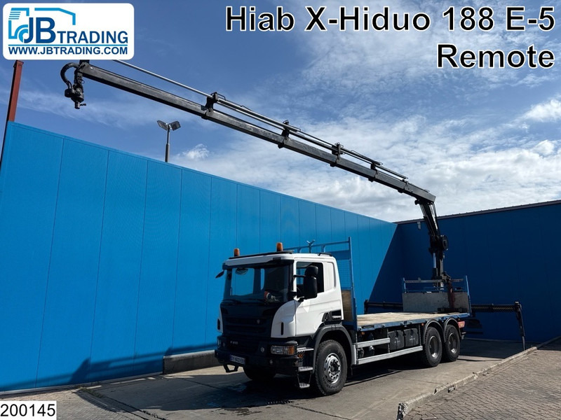 Scania P 410 6x4, EURO 6, Retarder, HIAB, Remote - Platós teherautó, Darus autó: 1 kép. Scania P 410 6x4, EURO 6, Retarder, HIAB, Remote - Platós teherautó, Darus autó: 1 kép.