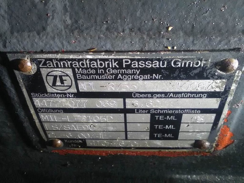 Tengely és alkatrészek - Építőipari gépek Ahlmann AZ14-ZF APL-R755-4472077069/4108760A-Axle/Achse/As: 7 kép.