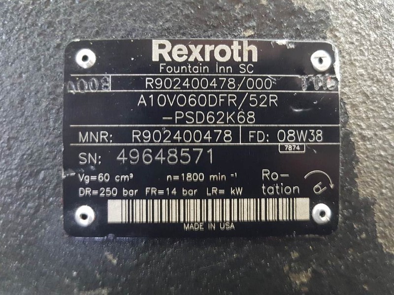 Rexroth A10VO60DFR/52R - Load sensing pump - Hidraulika: 3 kép. Rexroth A10VO60DFR/52R - Load sensing pump - Hidraulika: 3 kép.