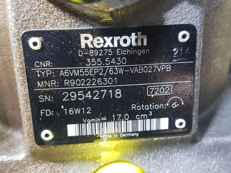Rexroth A6VM55EP2/63W-R902226301-Drive motor/Fahrmotor - Hidraulika - Építőipari gépek: 5 kép. Rexroth A6VM55EP2/63W-R902226301-Drive motor/Fahrmotor - Hidraulika - Építőipari gépek: 5 kép.