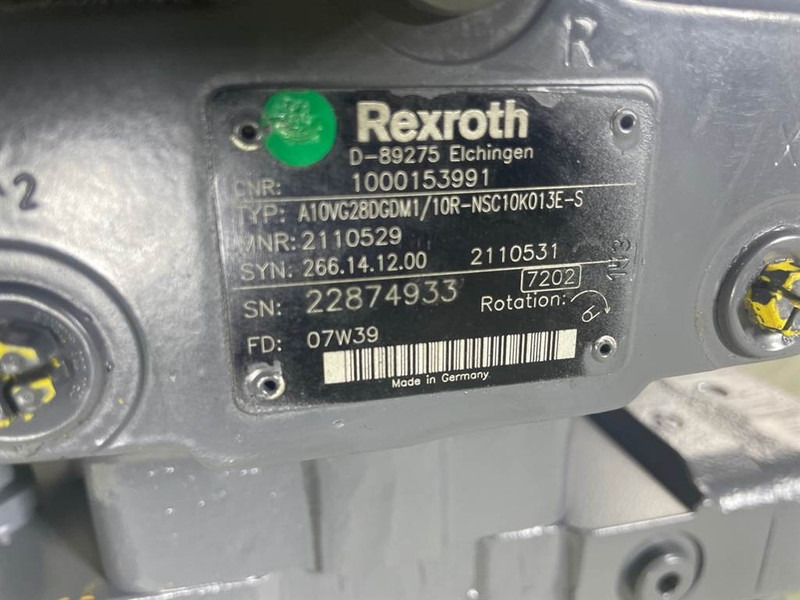 WACKER NEUSON 1000153991-Rexroth A10VG28DGDM2/10R-Drive pump - Hidraulika - Építőipari gépek: 5 kép. WACKER NEUSON 1000153991-Rexroth A10VG28DGDM2/10R-Drive pump - Hidraulika - Építőipari gépek: 5 kép.
