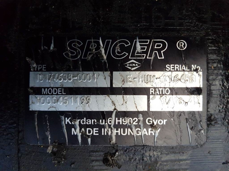 Új Tengely és alkatrészek - Építőipari gépek WACKER NEUSON 1000451199-Spicer Dana 10174638-0001-Axle/Achse/As: 6 kép. Új Tengely és alkatrészek - Építőipari gépek WACKER NEUSON 1000451199-Spicer Dana 10174638-0001-Axle/Achse/As: 6 kép.
